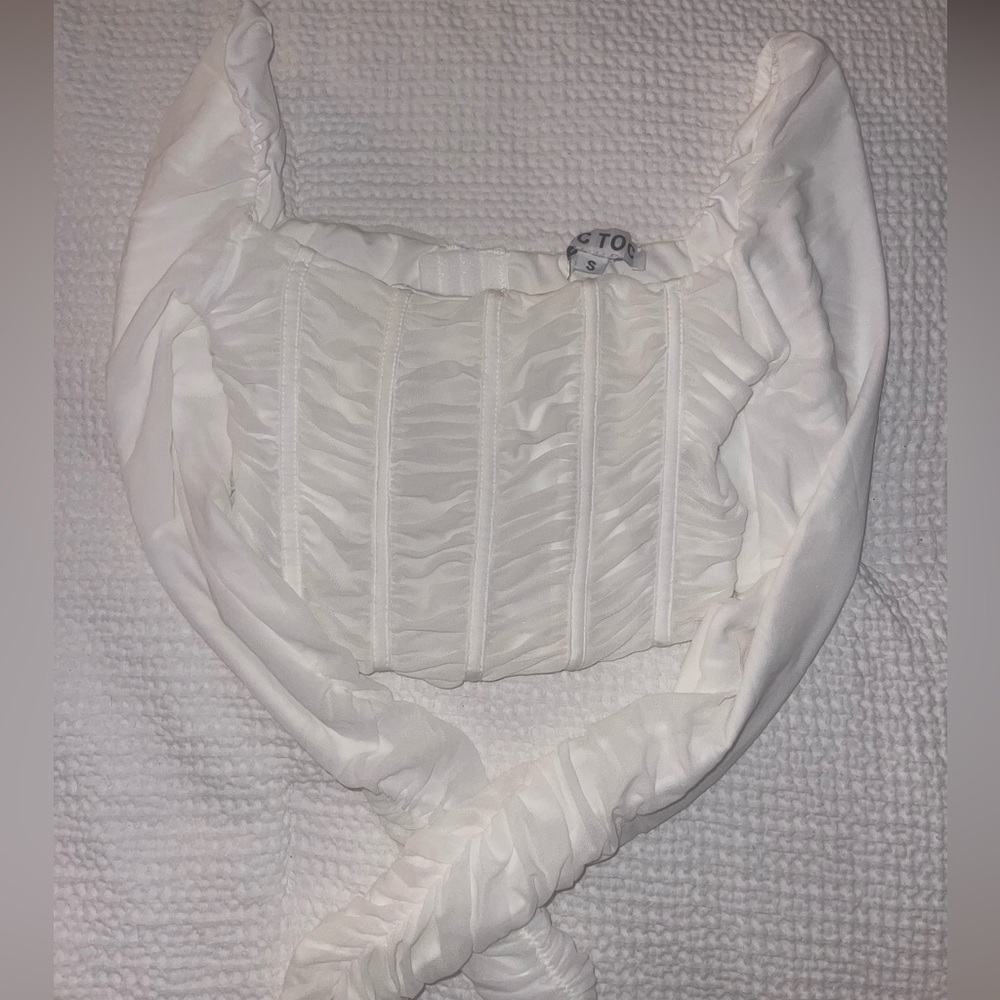 WHITE CORSET LONG SLEEVE
